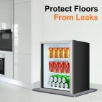 24 x 24 Mini fridge Silicone Mat with Raised Edge Under Washing Machine Pad Under Mini Refrigerator Freezer Protect from Ap